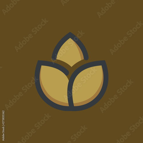 simple lotus logo and abstract logo