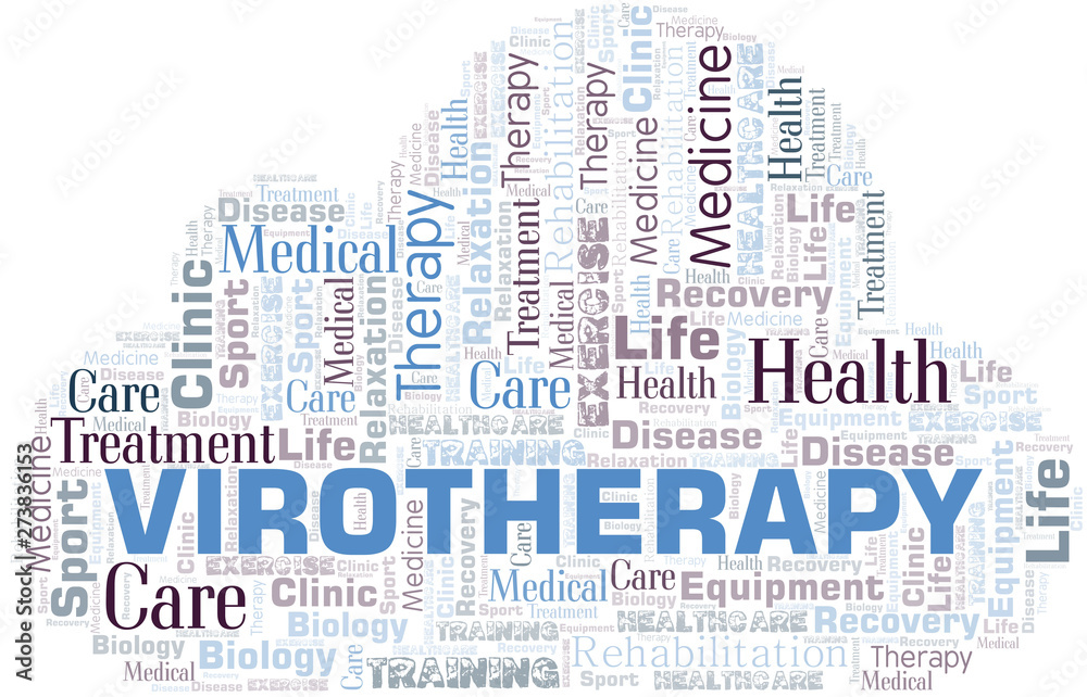 Obraz premium Virotherapy word cloud. Wordcloud made with text only.