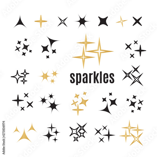 Bright firework  decoration twinkle  shiny flash. Glowing light effect star. Sparkle lights vector