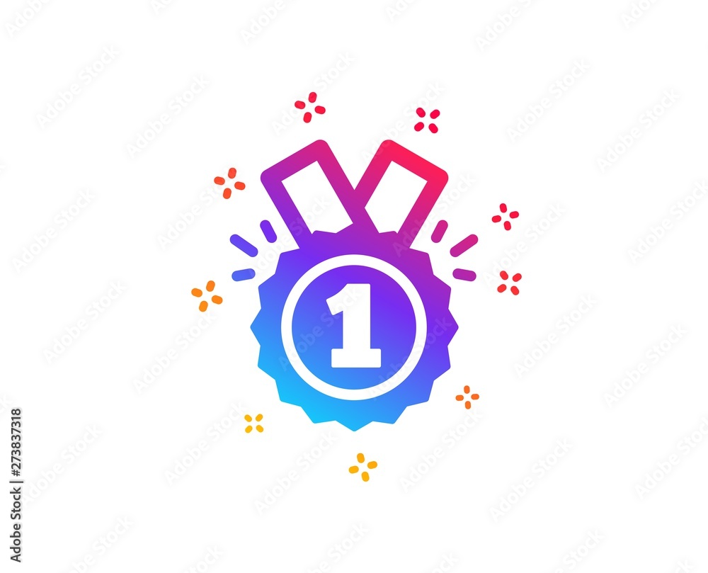 Reward Medal icon. Winner achievement or Award symbol. Glory or Honor sign. Dynamic shapes. Gradient design approved icon. Classic style. Vector Reward Medal icon. Winner achievement or Award symbol. Glory or Honor sign. Dynamic shapes. Gradient design approved icon. Classic style. Vector