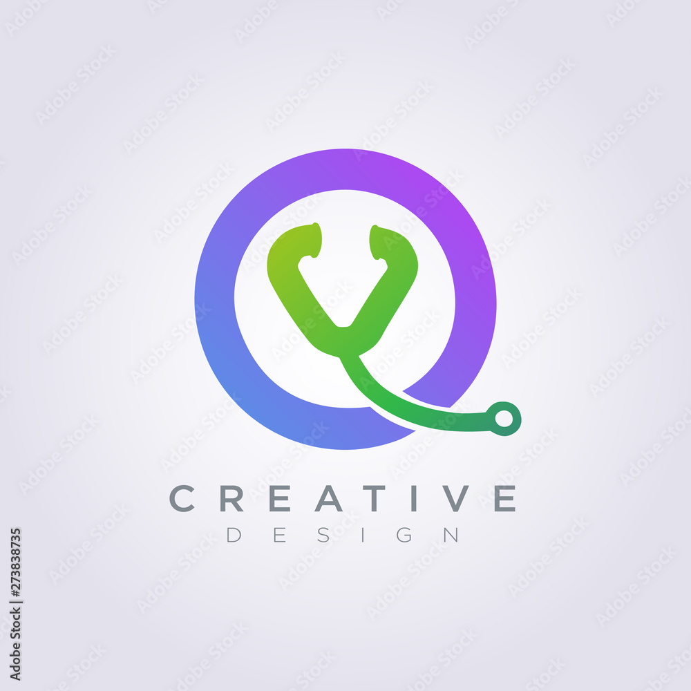 Vector Logo Design Icon Symbol Circle Stethoscope Vector Logo Design Icon Symbol Circle Stethoscope
