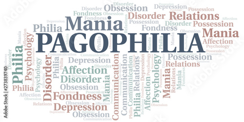 Pagophilia word cloud. Type of Philia.