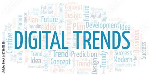 Digital Trends word cloud. Wordcloud made with text only.