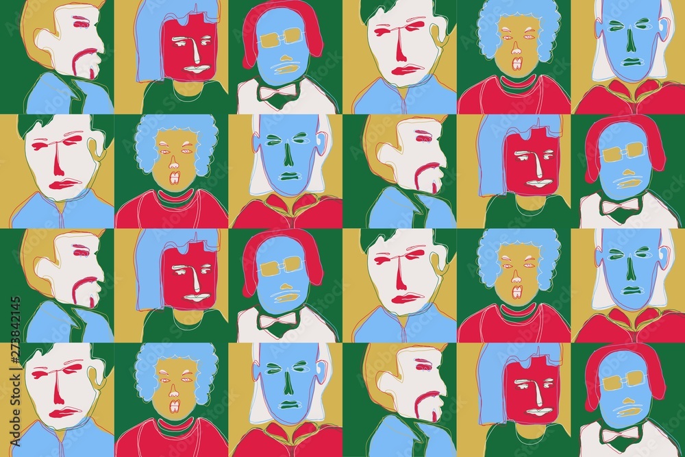 cartoon face pattern cartoon face pattern