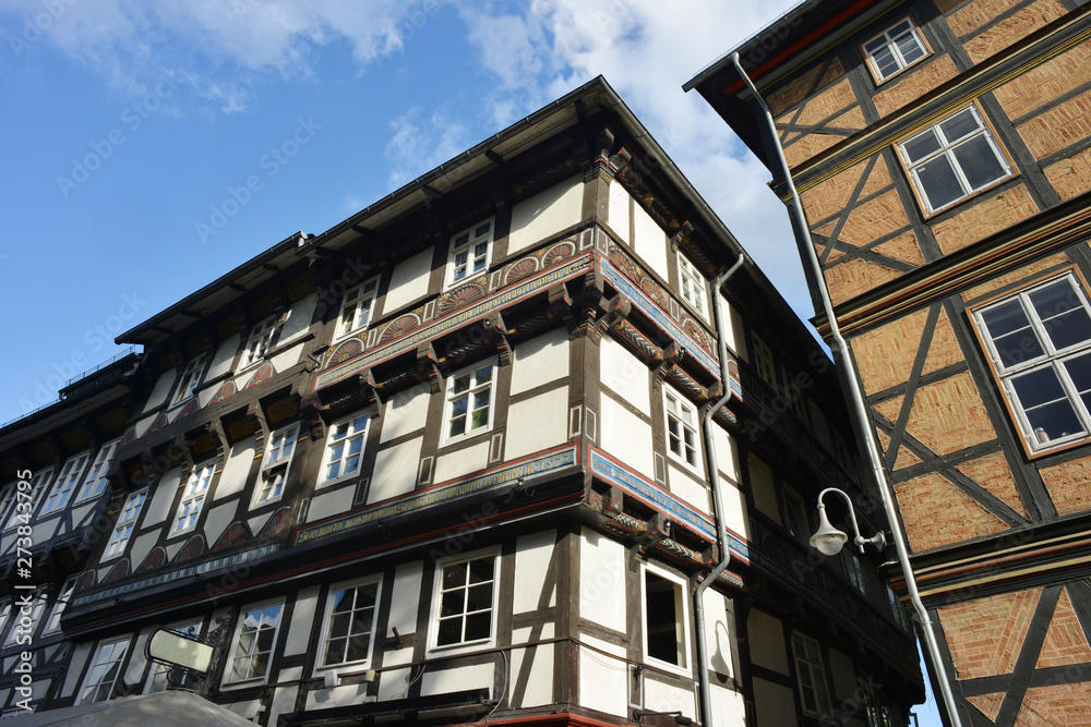 Goslar, Germany, half-timbered house in traditional style of the region