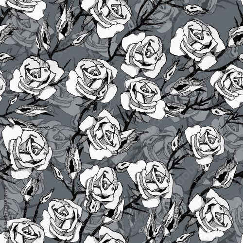 seamless pattern with roses
