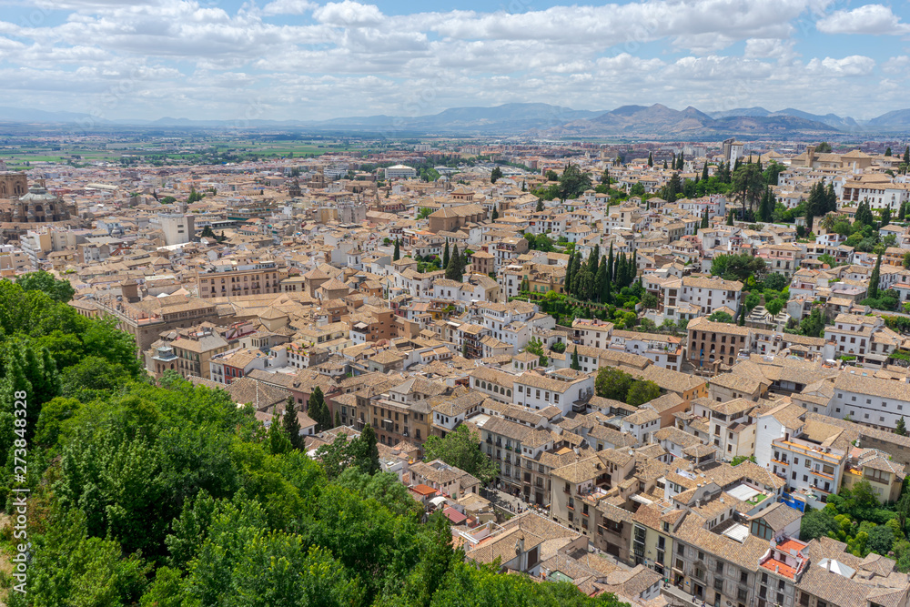 hermosa vista de la ciudad de Granada, España hermosa vista de la ciudad de Granada, España