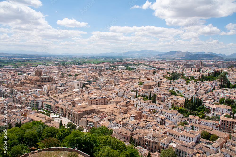 hermosa vista de la ciudad de Granada, España