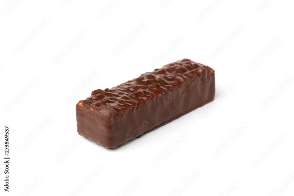 Chocolate waffles with nuts isolated on white background. Chocolate waffles with nuts isolated on white background.
