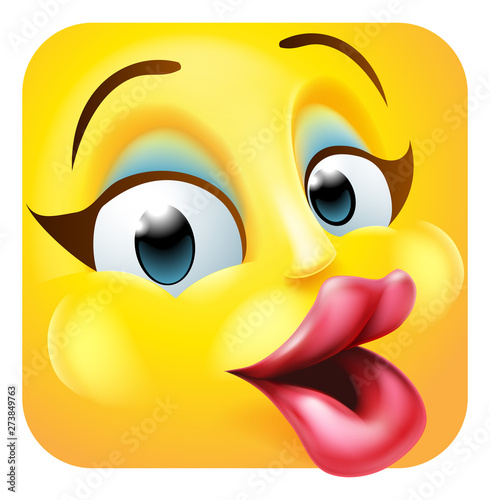 An attractive celebrity star woman emoji or emoticon square face 3d icon cartoon character
