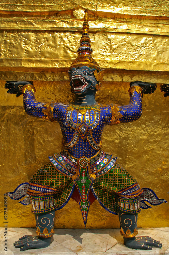 Giants at the Emerald Buddha Temple (Wat Phra Kaew), Bangkok, Thailand