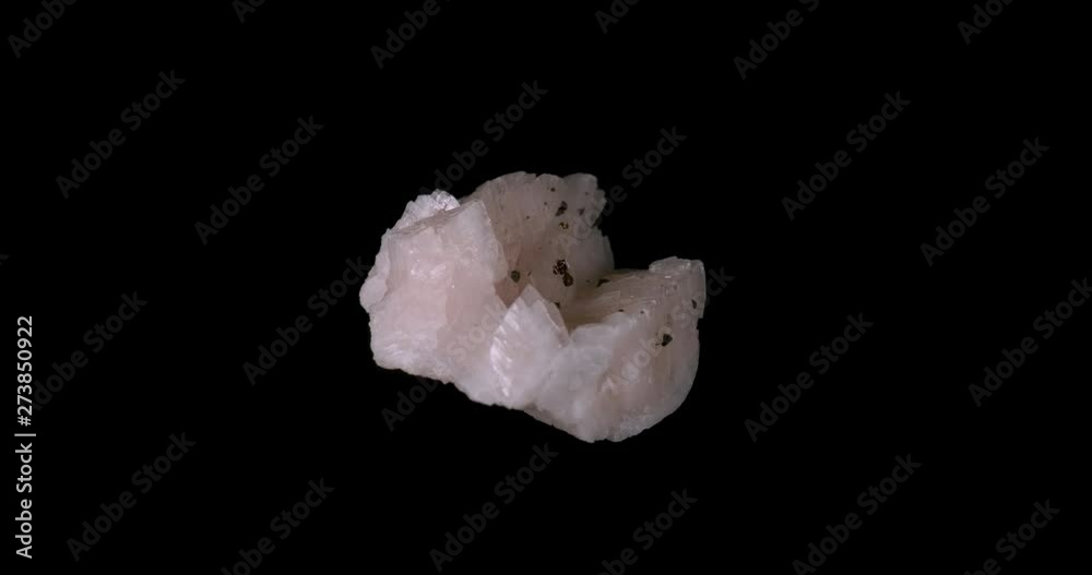 Pink Dolomite Mineral Turning on Black