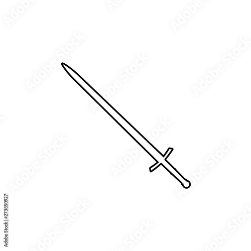 two-handed sword icon. vector illustration