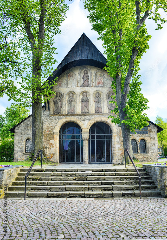 Goslar, Germany, the historical Dom Chapel with their front portal
