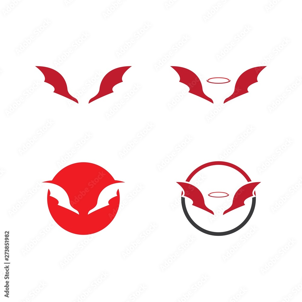 Devil angel logo vector template - Vector Devil angel logo vector template - Vector