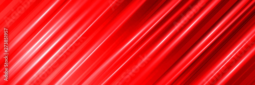Colorful abstract red background with lines. Panoramic backdrop.