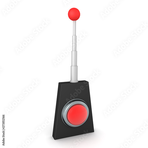 3D Rendering of retro remote control gadget