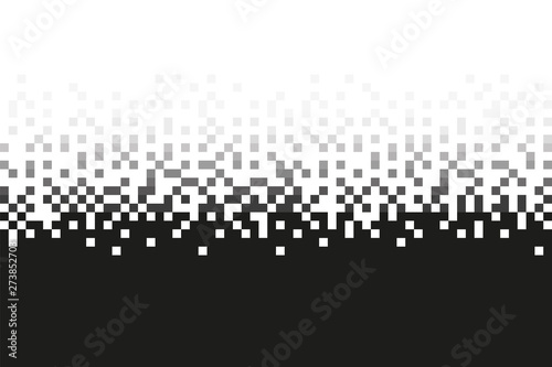 Pixel Grey Gradient Seamless Pattern. Pixel abstract mosaic background, Vector illustration for website, card, poster.