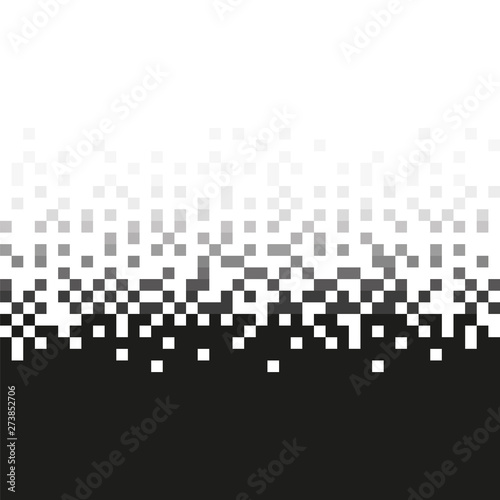 Pixel Grey Gradient Seamless Pattern. Pixel abstract mosaic background, Vector illustration for website, card, poster.