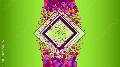 a lot of balls on a green background