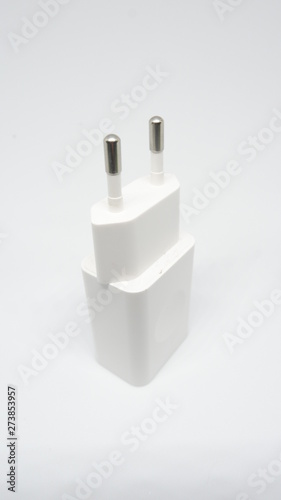 Type C Smartphone charger in a plain white background