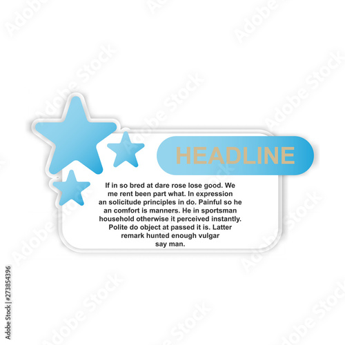 headliner sign. headliner paper origami speech bubble. headliner tag. headliner banner