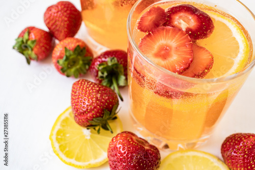 Fresh juice. Ice fruit brink. Fruit orange drink.