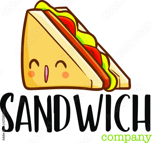 Cute and funny logo for sandwich store or company