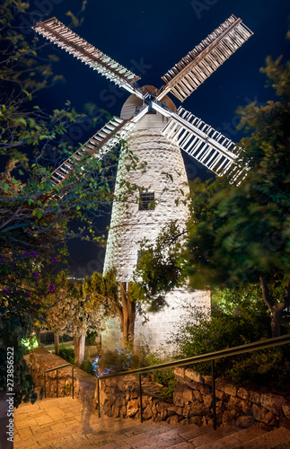 Israel, Jerusalem, Montefiore windmill.