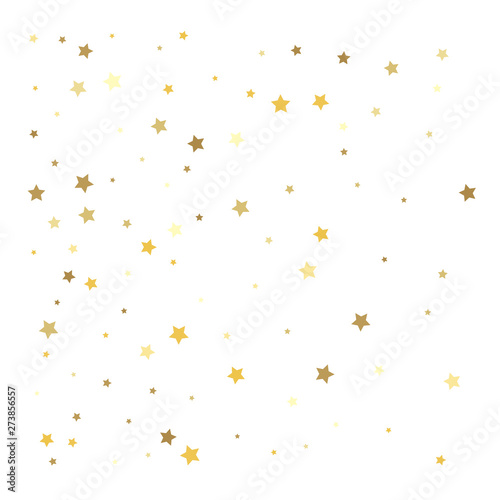 Gold stars. Confetti celebration