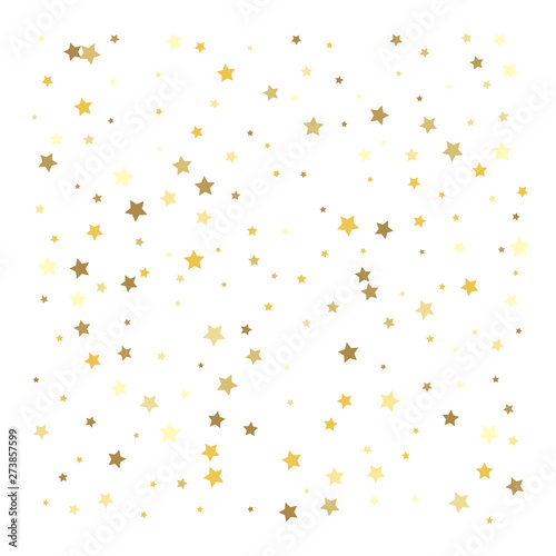 Gold stars. Confetti celebration