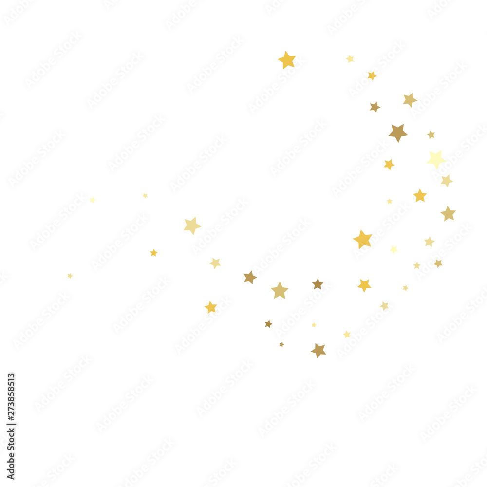 Gold stars. Confetti celebration