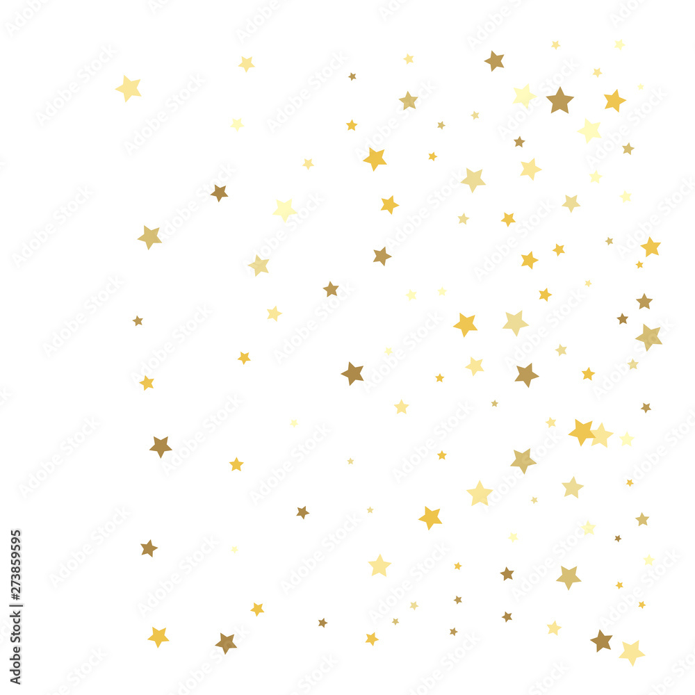 Gold stars. Confetti celebration