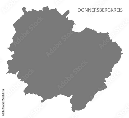Donnersbergkreis grey county map of Rhineland-Palatinate DE