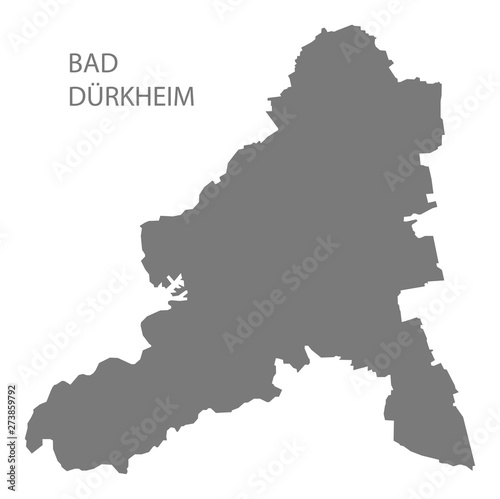 Bad Duerkheim grey county map of Rhineland-Palatinate DE