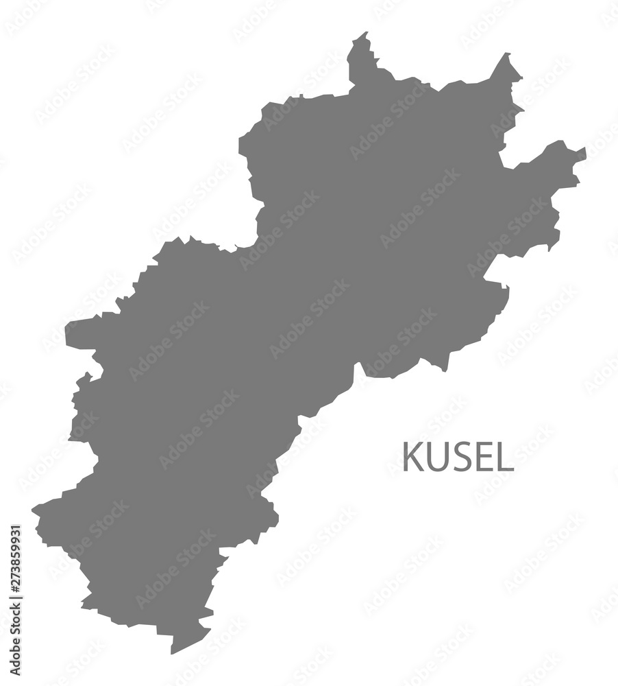 Kusel grey county map of Rhineland-Palatinate DE