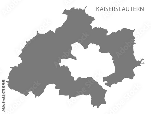 Kaiserslautern grey county map of Rhineland-Palatinate DE
