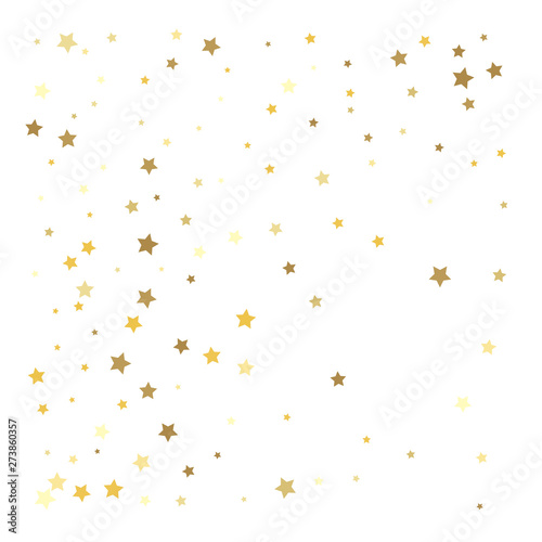 Gold stars. Confetti celebration