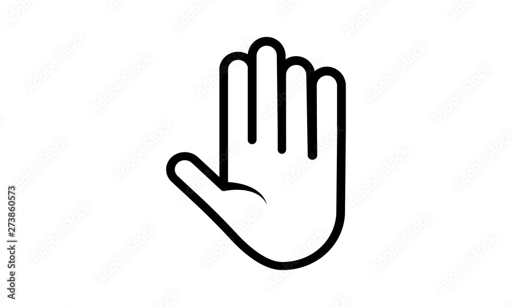 Open hand line icon for communication and gestures Open hand line icon for communication and gestures