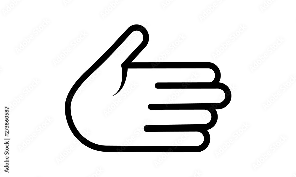 Open hand line icon for communication and gestures Open hand line icon for communication and gestures