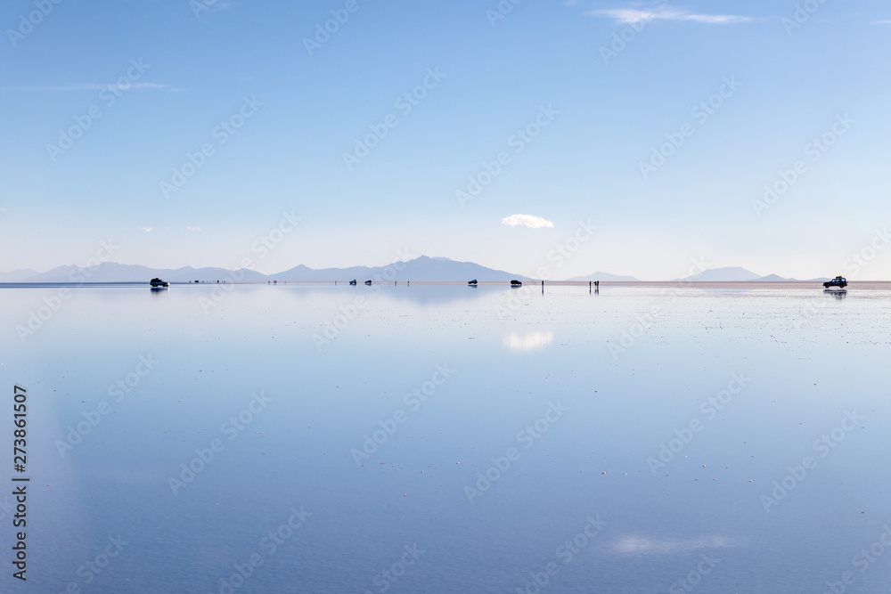 Uyuni Salt Flats in Bolivia, the incredible mirror-like lake in South America