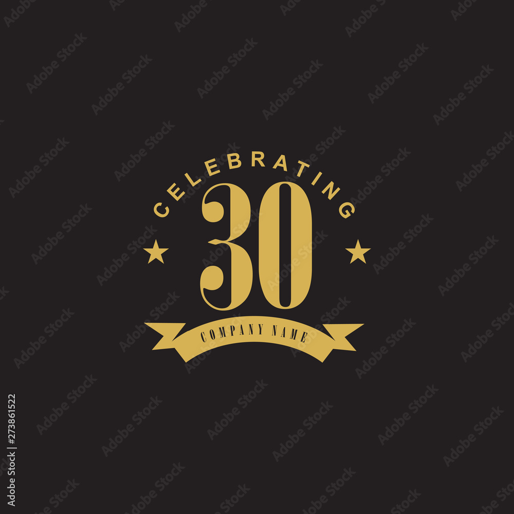 Celebrating 30th years anniversary logo design Celebrating 30th years anniversary logo design