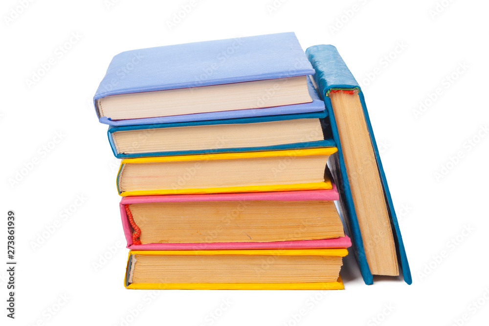 pile of books isolated on white background pile of books isolated on white background