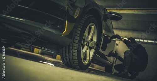 Принти на полотні Car Theft Concept