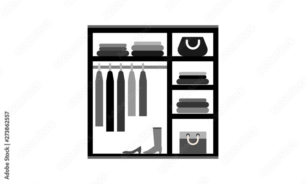 Almirah icon in glyph style for furniture and storage concepts Almirah icon in glyph style for furniture and storage concepts