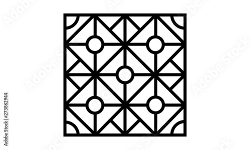 Iron window grills icon for security and architectural design