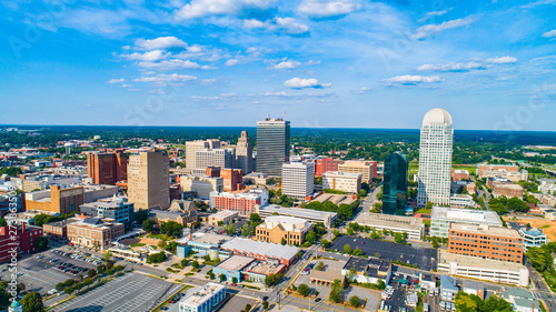 Downtown Winston-Salem North Carolina NC Drone Skyline Aerial © Kevin Ruck