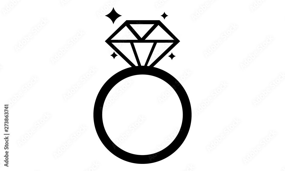 Ring Diamond Icon Vector Design Template Ring Diamond Icon Vector Design Template