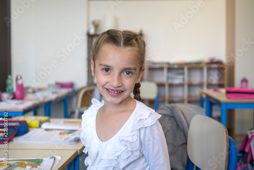 Elementary school student in classroom