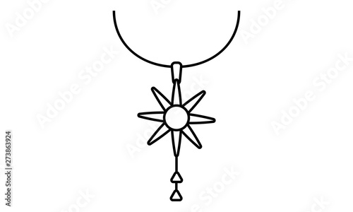 Necklace icon for jewelry and fashion